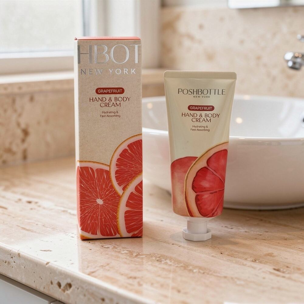 Poshbottle New York Grapefruit Hand and Body Cream 
3.52 Oz NIB